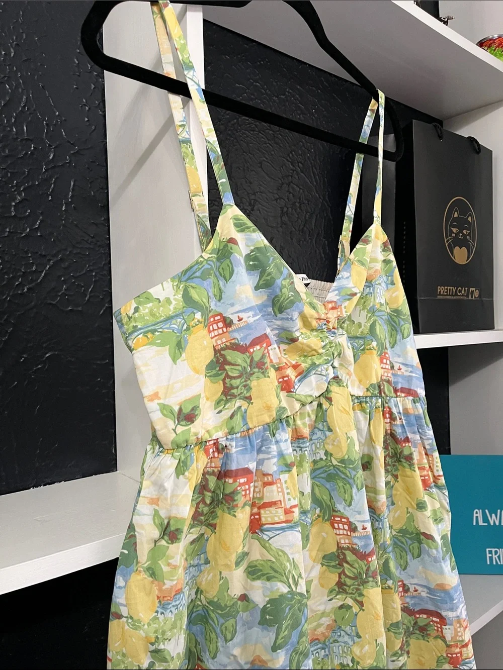 Abercrombie & Fitch Yellow Floral-Print Maxi Dress